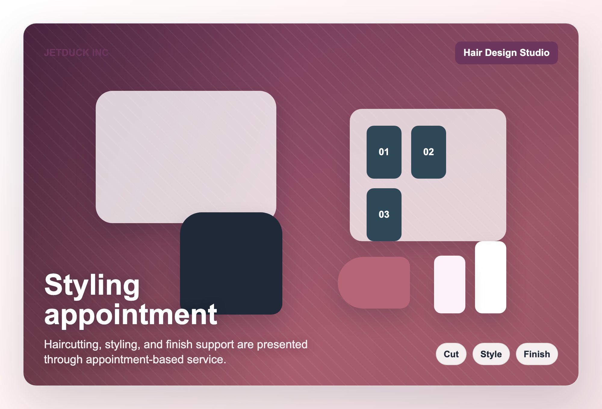 Styling appointment visual for JETDUCK INC